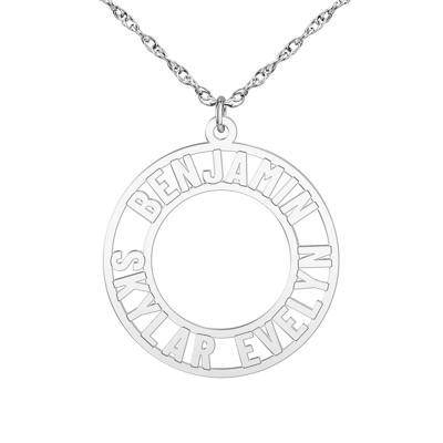 Personalized Name Circle Pendant 