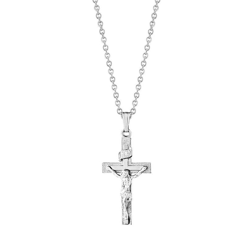 Children&#39;s Crucifix Cross Pendant in Sterling Silver – Image 1 of 1