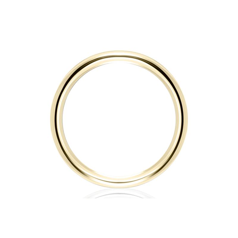 Flat Plain Wedding Band in 14K Yellow Gold, 4MM – Image 2 of 3