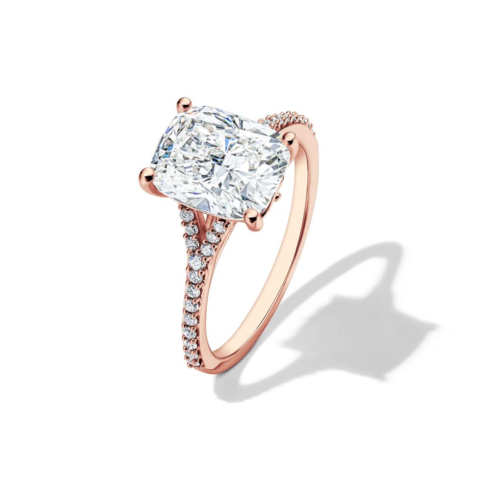 Lab Grown Diamond Engagement Ring in 14K Rose Gold (3 1/4 ct. tw.) – Image 4 of 4