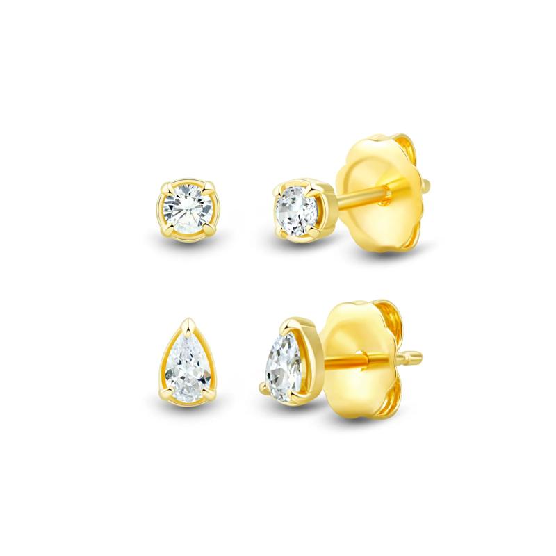 Lab Grown Diamond Stud Earring Box Set in Vermeil &#40;1/4 ct. tw.&#41; – Image 1 of 7
