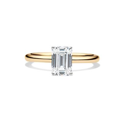 Lab Grown Diamond Emerald-Cut Solitaire Ring in 14K Yellow Gold (1 1/2 ct.)