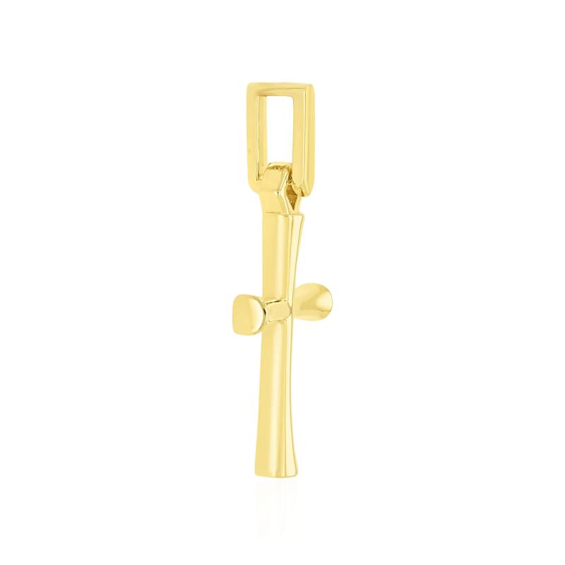 Men&#39;s Cross Charm in Vermeil – Image 3 of 3