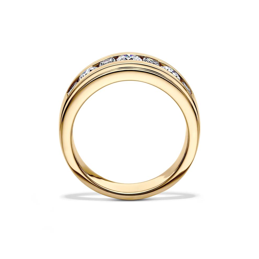 Men's Lab Grown Diamond Channel-Set Wedding Band in 10K Yellow Gold (2 ct. tw.) – Image 2 of 4