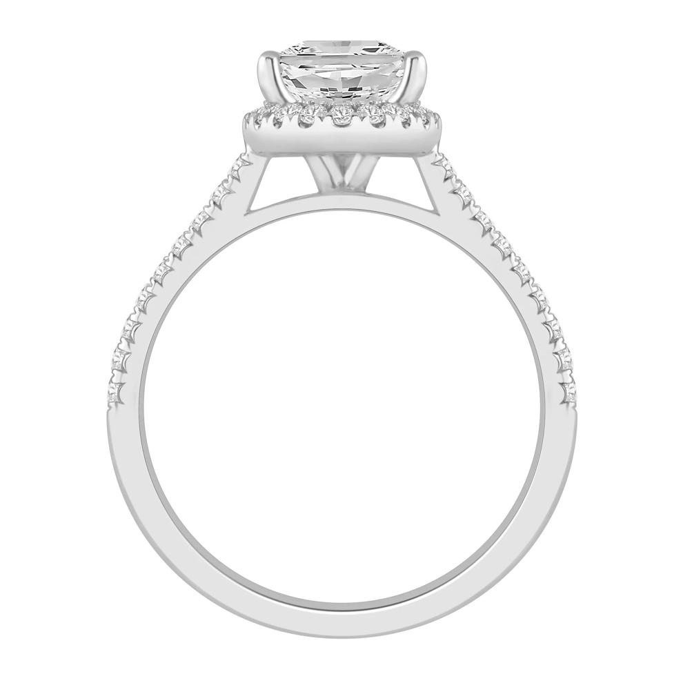 Lab Grown Diamond Oval Halo Engagement Ring in 14K White Gold (3 ct. tw.) – Image 2 of 4