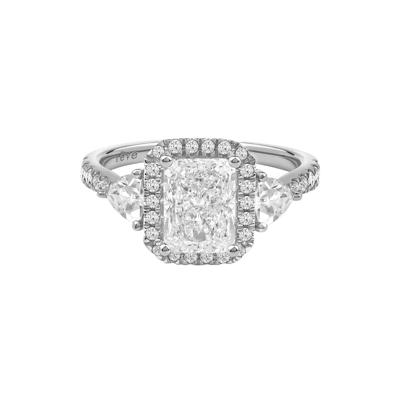 Violet Lab Grown Diamond Halo Engagement Ring in Platinum (2 3/4 ct. tw.)