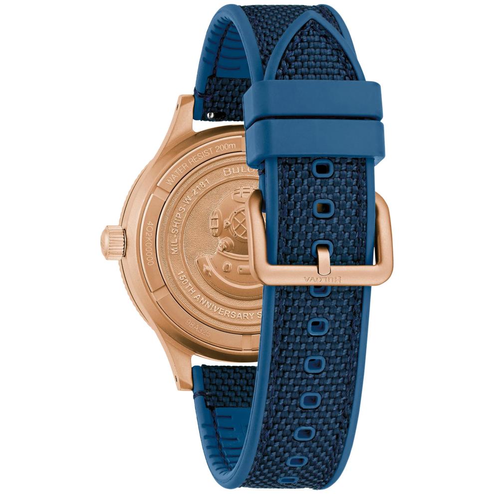 Men's MIL SHIPS Watch With a Blue Nylon Strap – Image 3 of 3