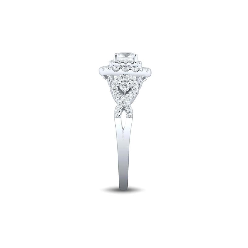 Helzberg Limited Edition 1 ct. tw. Diamond Engagement Ring in 14K White Gold – Image 3 of 4