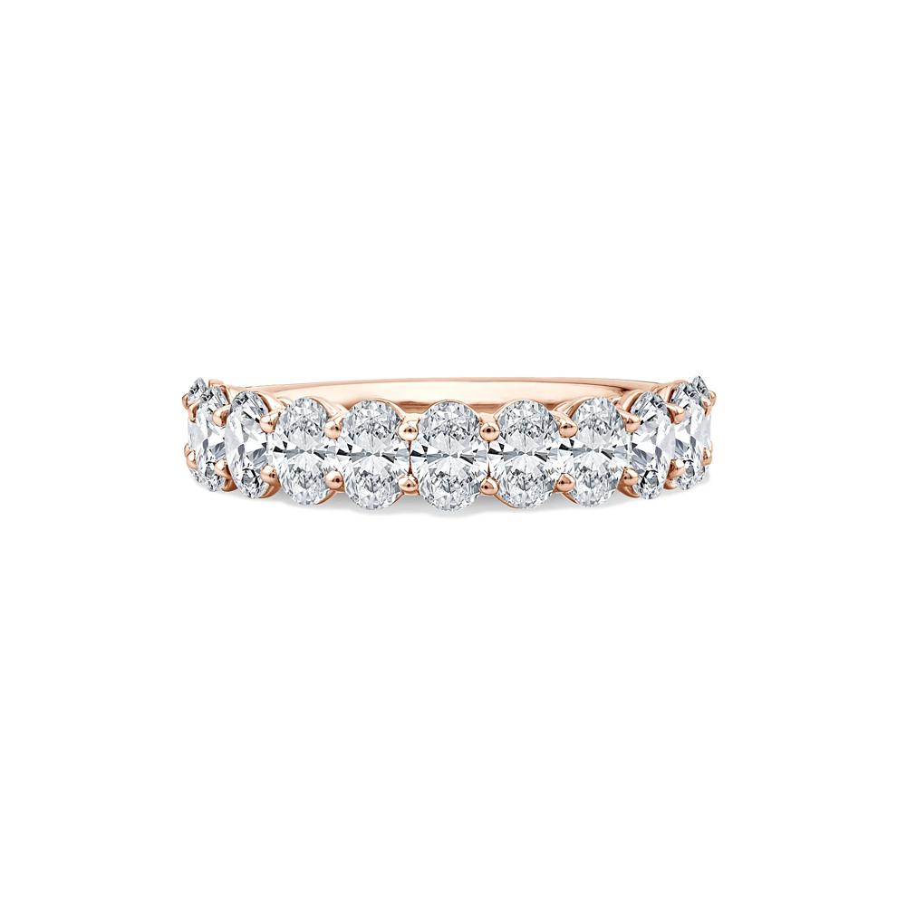 Lab Grown Diamond Oval Anniversary Band in 14K Rose Gold (2 ct. tw.) – Image 1 of 4
