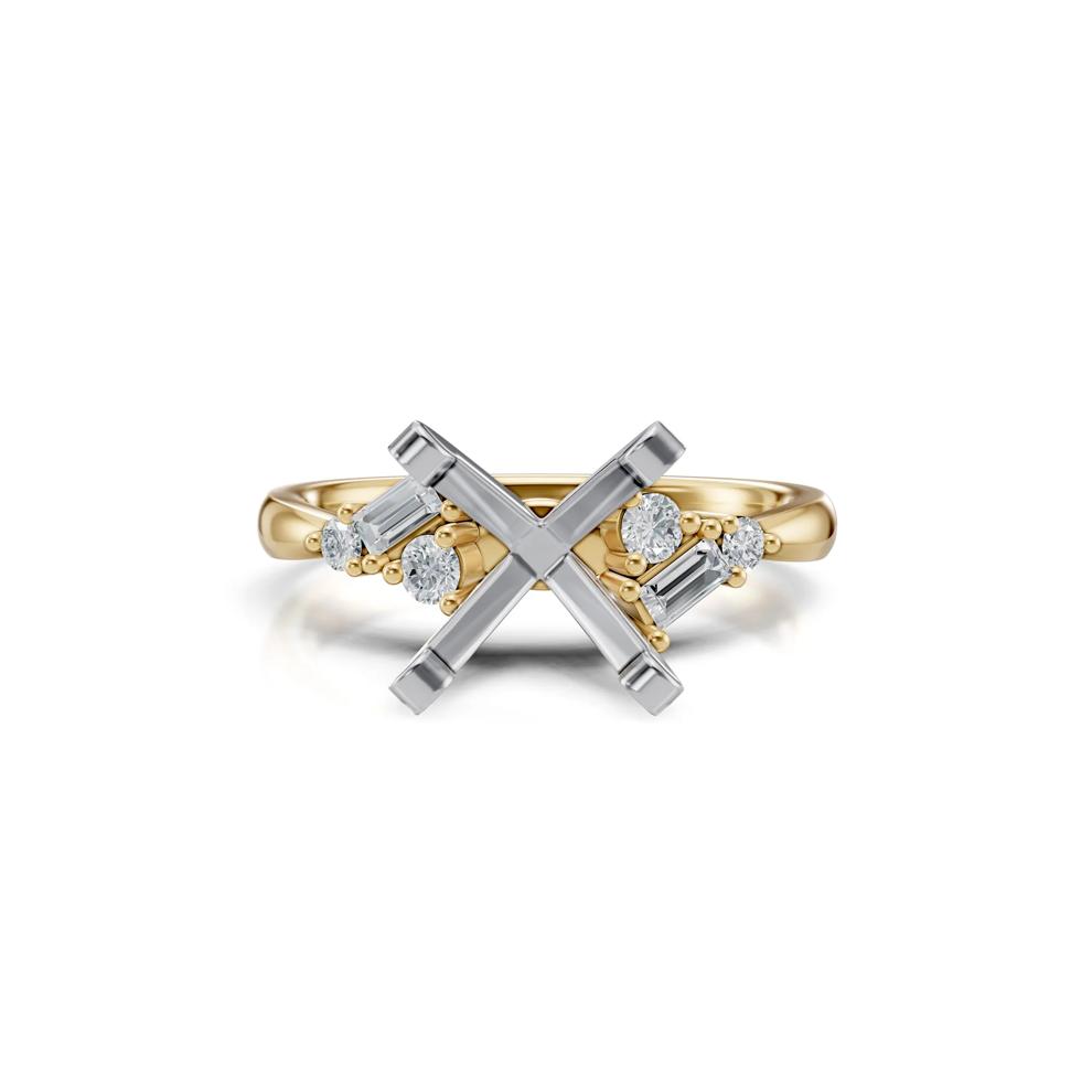 Lab Grown Diamond Semi-Mount Engagement Ring in 14K Yellow and White Gold (1/5 ct. tw.) (Setting Only) – Image 1 of 6