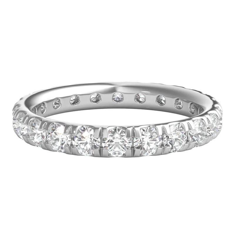 Diamond Wedding Band with Eternity Setting in 14K White Gold &#40;2 ct. tw.&#41; – Image 1 of 3
