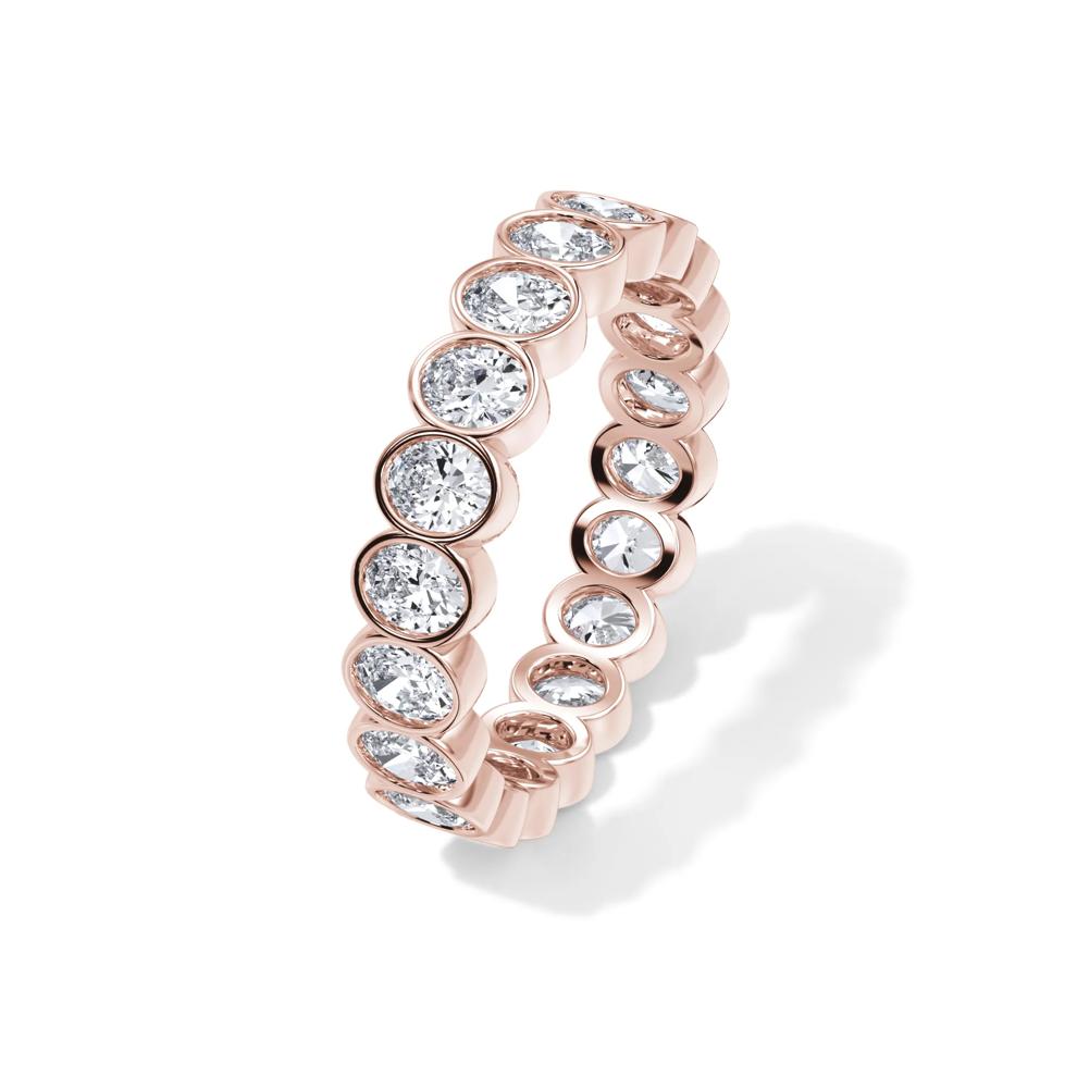 Diamond Oval Bezel Eternity Band in 14K Rose Gold (2 ct. tw.) – Image 4 of 4