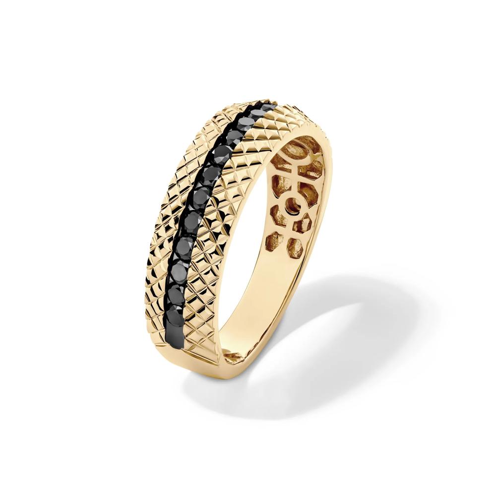 Black Diamond Band in 10K Yellow Gold (1/2 ct. tw.) – Image 4 of 4
