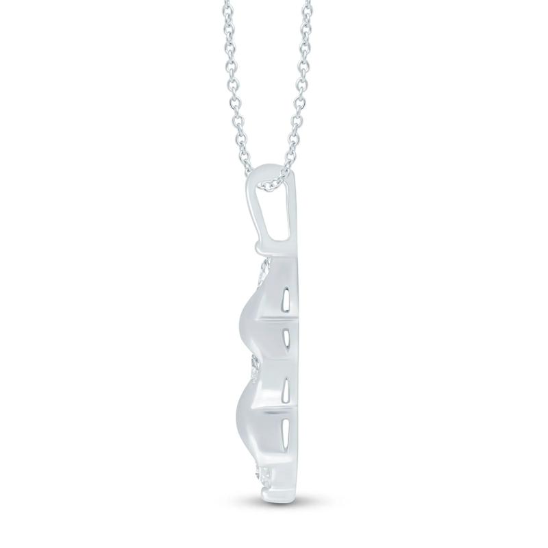 Diamond Three-Stone Pendant in 10K White Gold &#40;3/4 ct. tw.&#41; – Image 2 of 3