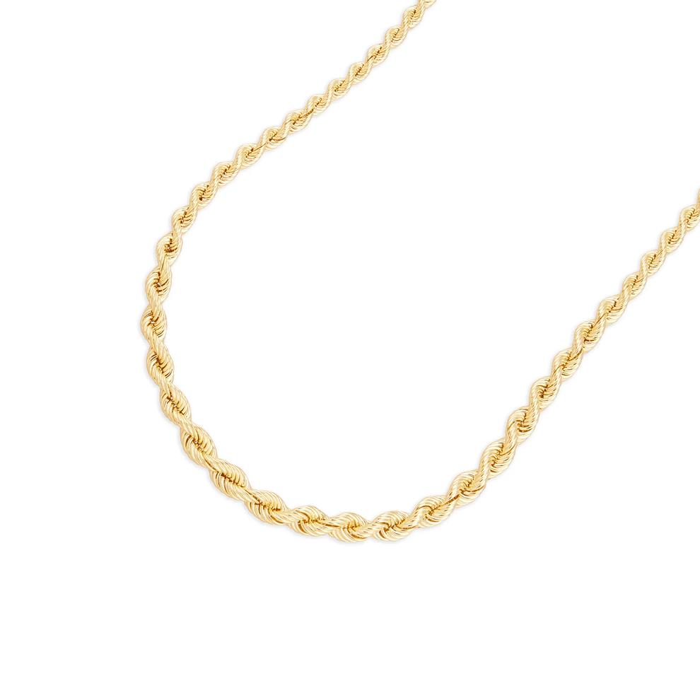 Graduated Silk Rope Chain in 10K Yellow Gold, 2.55-5mm, 18" – Image 3 of 4