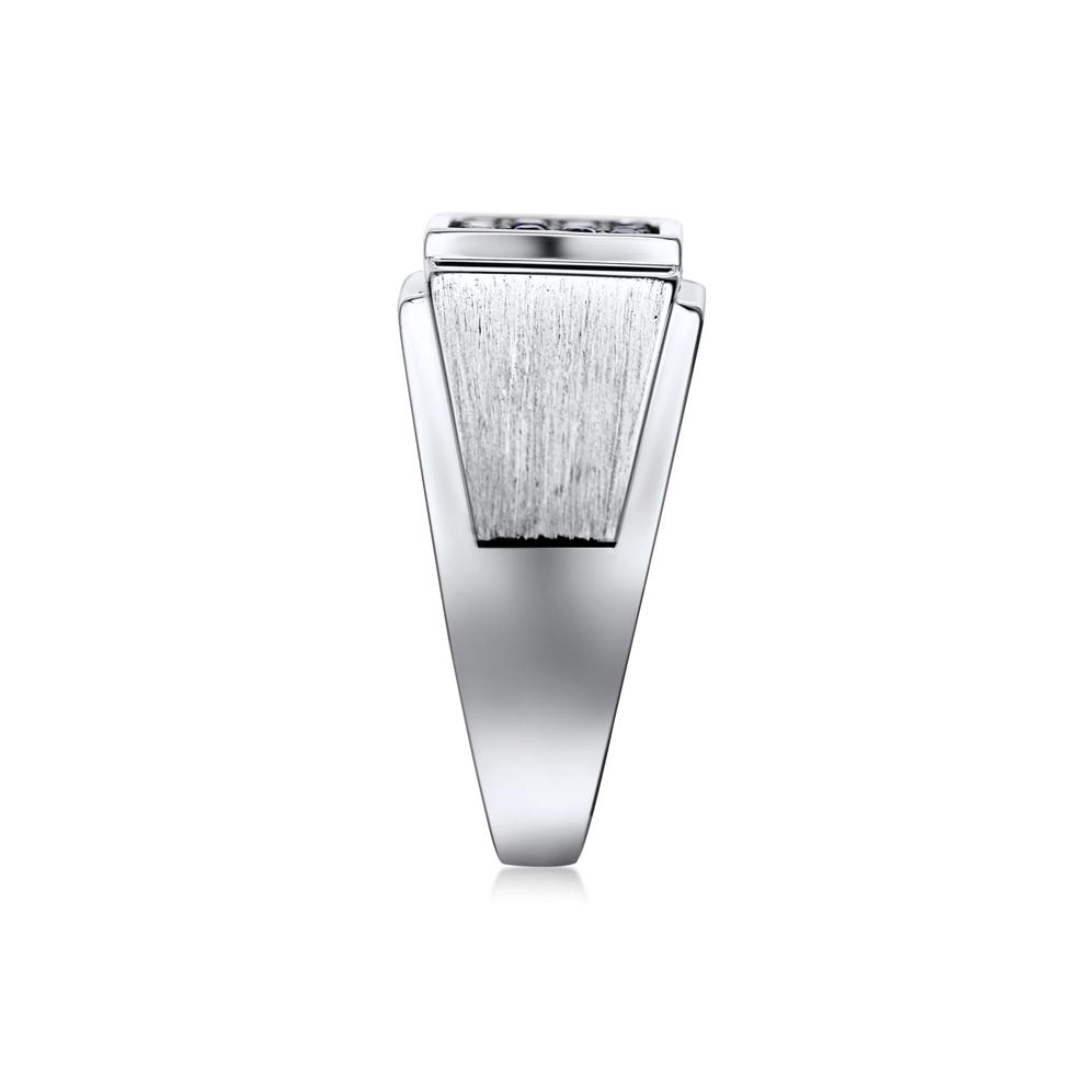 Men&rsquo;s Blue Sapphire and Diamond Accent Ring in Sterling Silver – Image 3 of 3