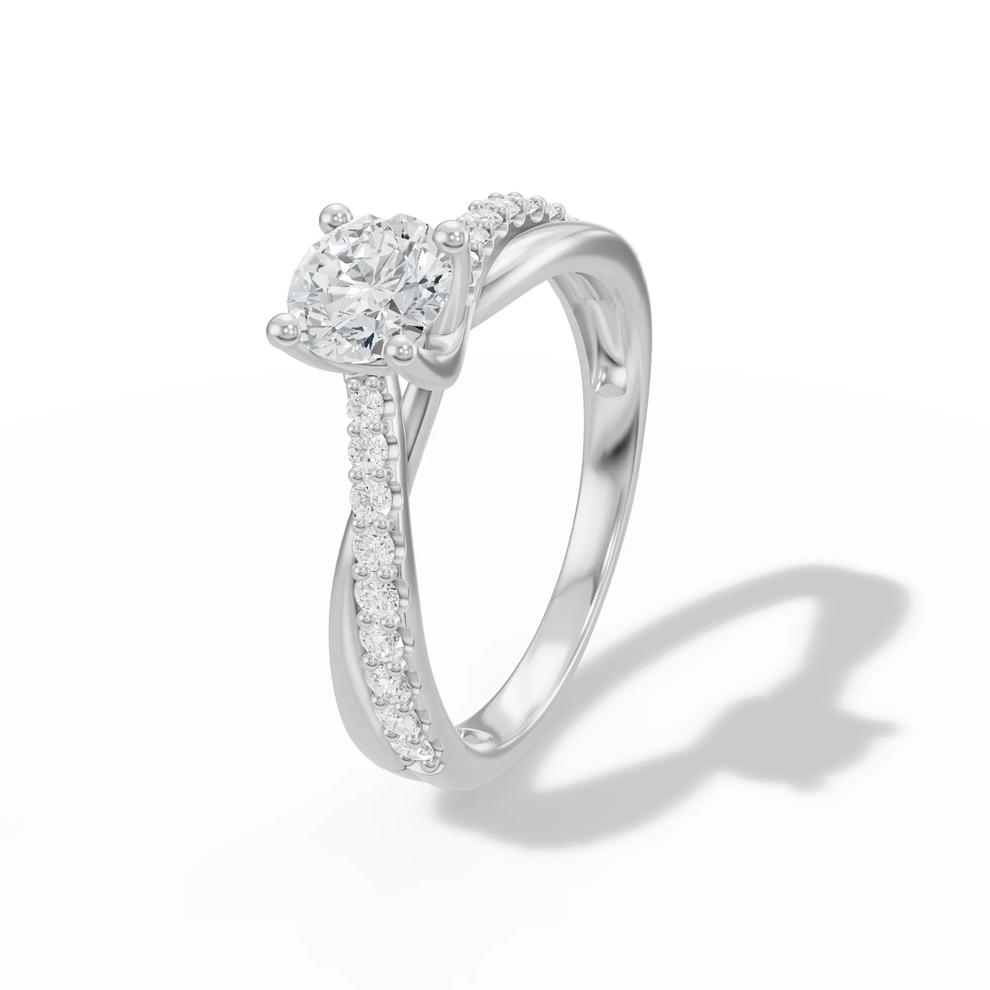 Diamond Round Engagement Ring in Platinum (3/4 ct. tw.) – Image 4 of 4