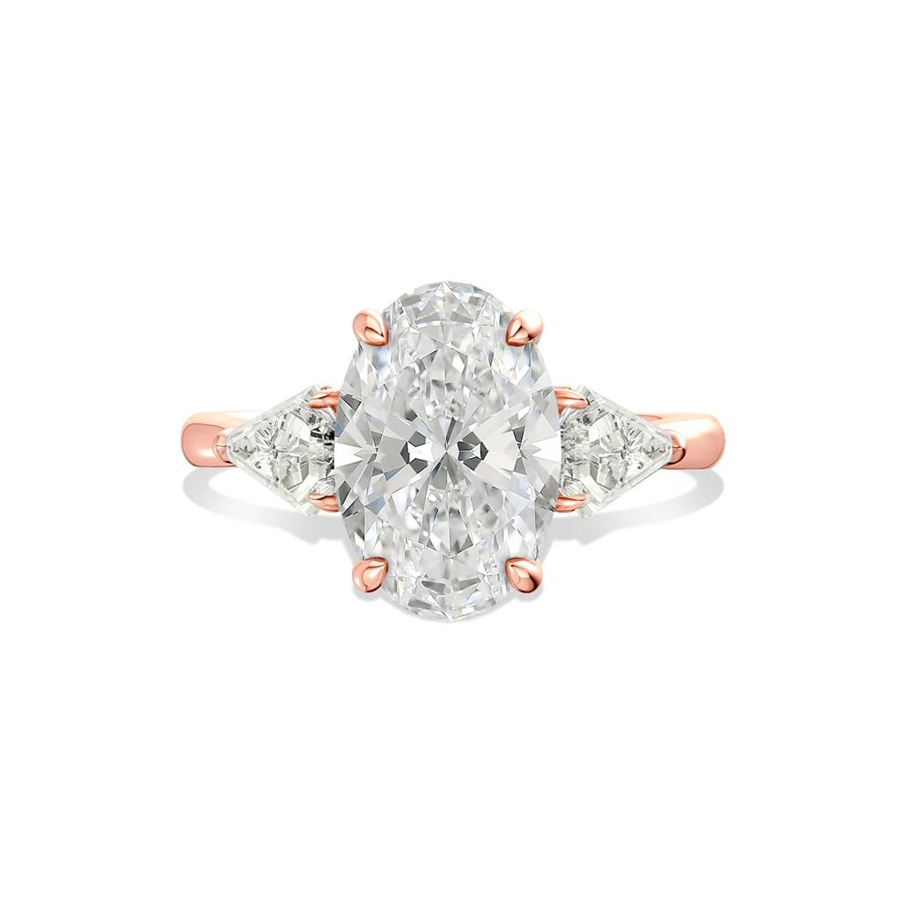 Neve Lab Grown Diamond Oval Engagement Ring in 14K Rose Gold (3 3/4 ct. tw.) – Image 1 of 4