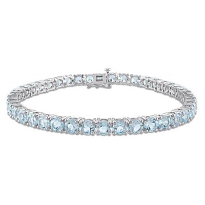 Blue Topaz Bracelet in Sterling Silver