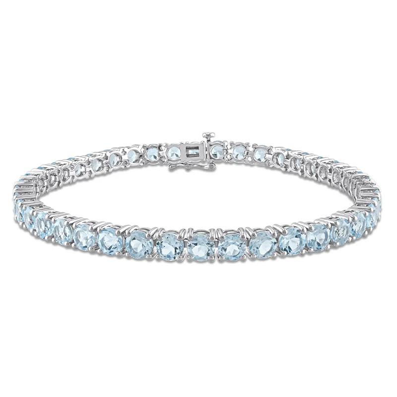 Blue Topaz Bracelet in Sterling Silver – Image 1 of 3