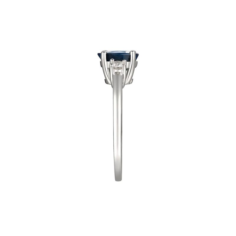 Sapphire &amp; Diamond Ring in 14K White Gold &#40;1/5 ct. tw.&#41; – Image 3 of 3