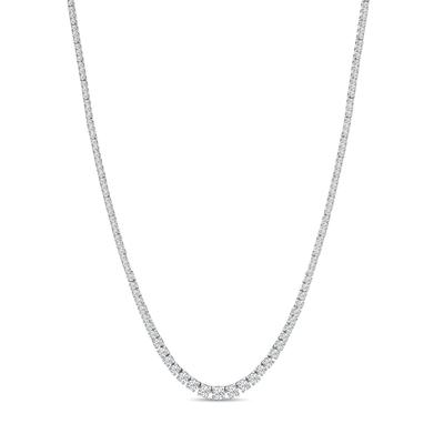 Diamond Graduated Riviera Tennis Necklace in 10K White Gold (5 ct. tw.)