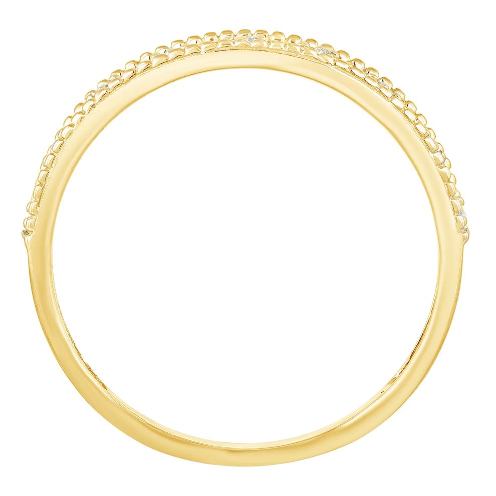 Diamond Accent Band in 10K Yellow Gold – Image 2 of 3