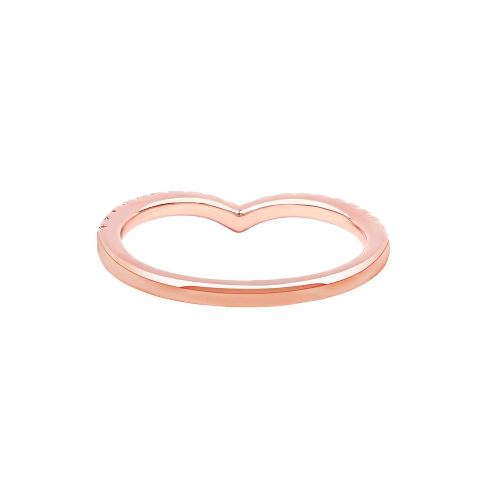 Birdie Lab Grown Diamond Chevron Band in 14K Rose Gold (1/4 ct. tw.) – Image 4 of 5