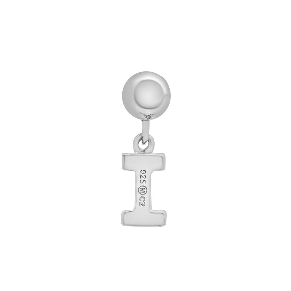 Diamond Accent I Initial Bead Charm in Sterling Silver – Image 3 of 3