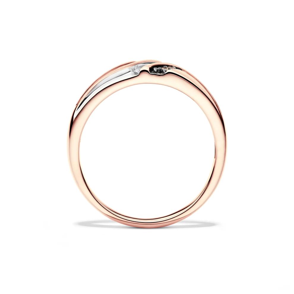 Men's Brown and White Diamond Ring in 10K Rose Gold (1/4 ct. tw.) – Image 2 of 4