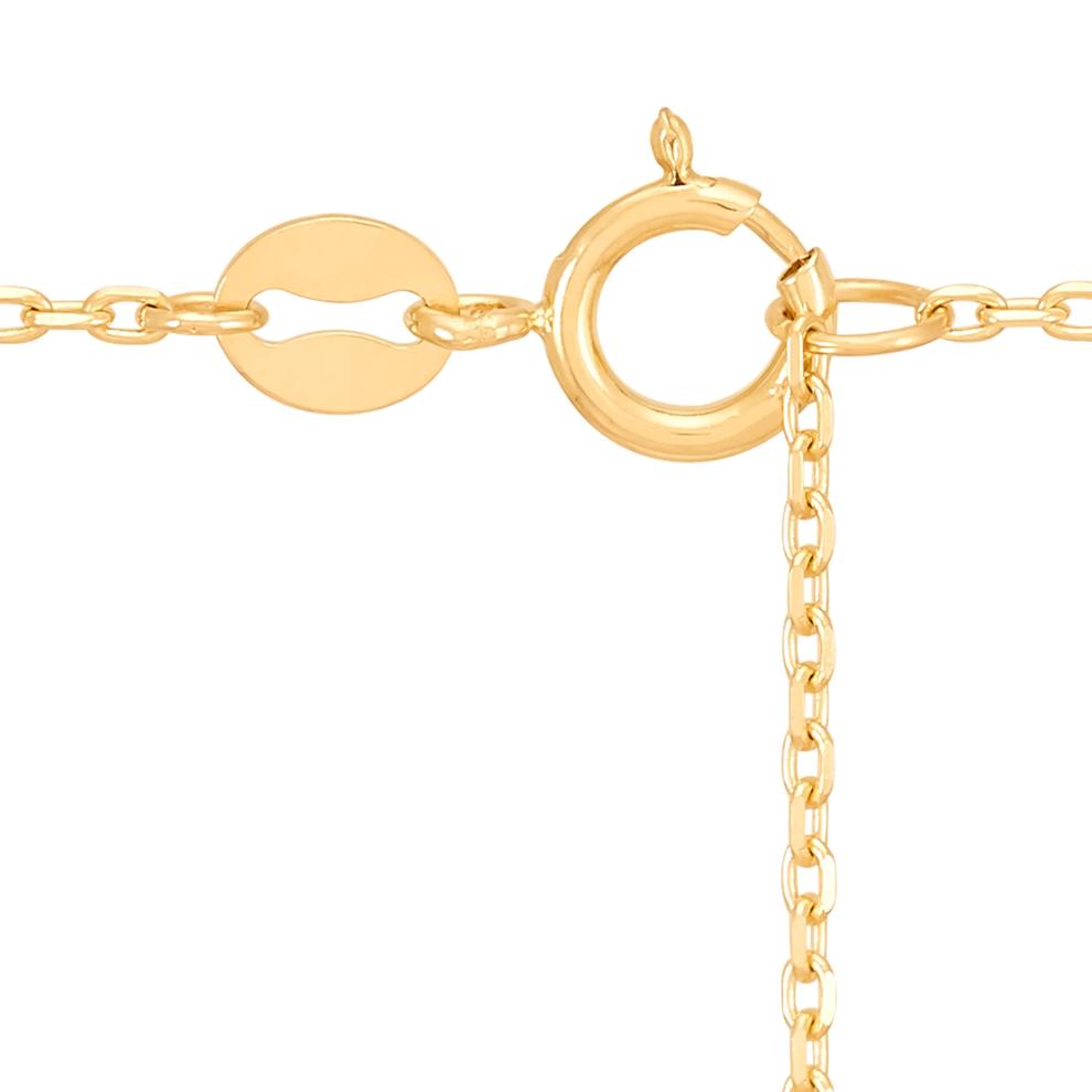 Elongated Station Bead Chain Necklace in 14K Yellow Gold – Image 3 of 3