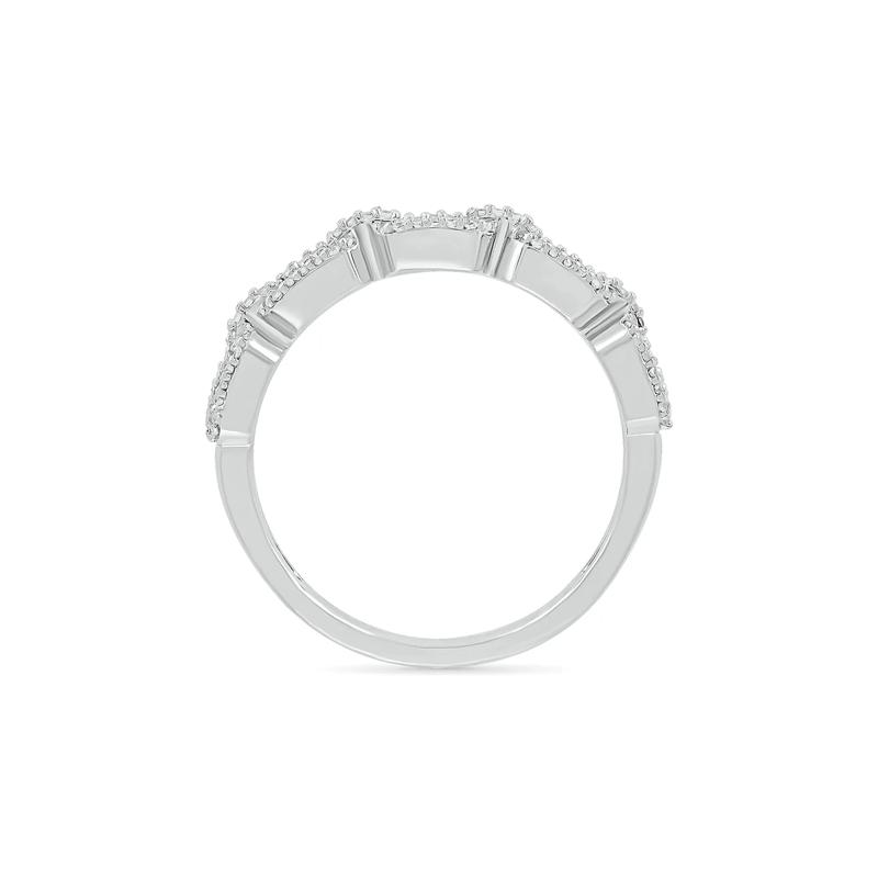 Diamond Link Ring in Sterling Silver &#40;1/5 ct. tw.&#41; – Image 2 of 5