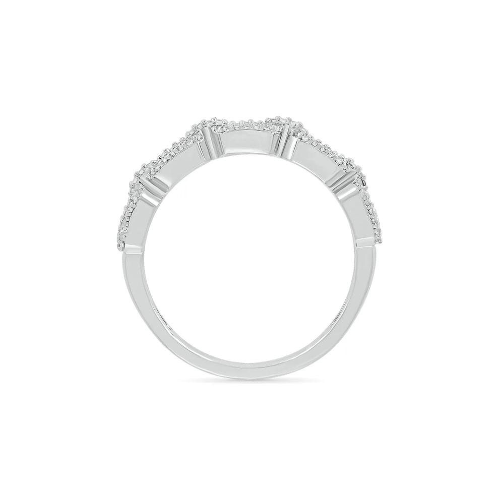 Diamond Link Ring in Sterling Silver (1/5 ct. tw.) – Image 2 of 5