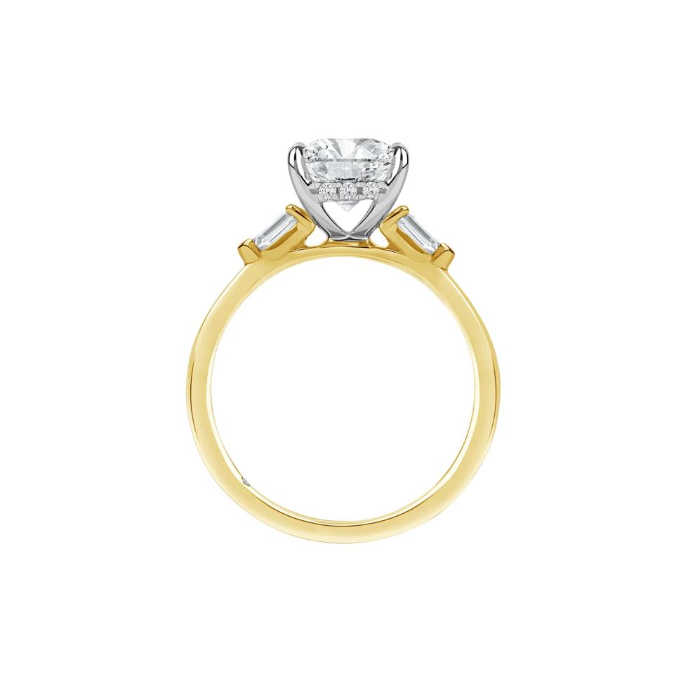 Jules Lab Grown Diamond Elongated Cushion Engagement Ring in 14K Yellow and White Gold (2-3/8 ct. tw.) – Image 2 of 5