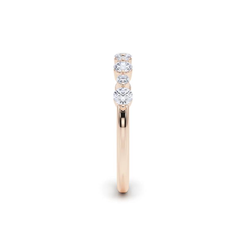 Lab Grown Diamond Shared-Prong Anniversary Band in 14K Rose Gold &#40;1/2 ct. tw.&#41; – Image 3 of 6