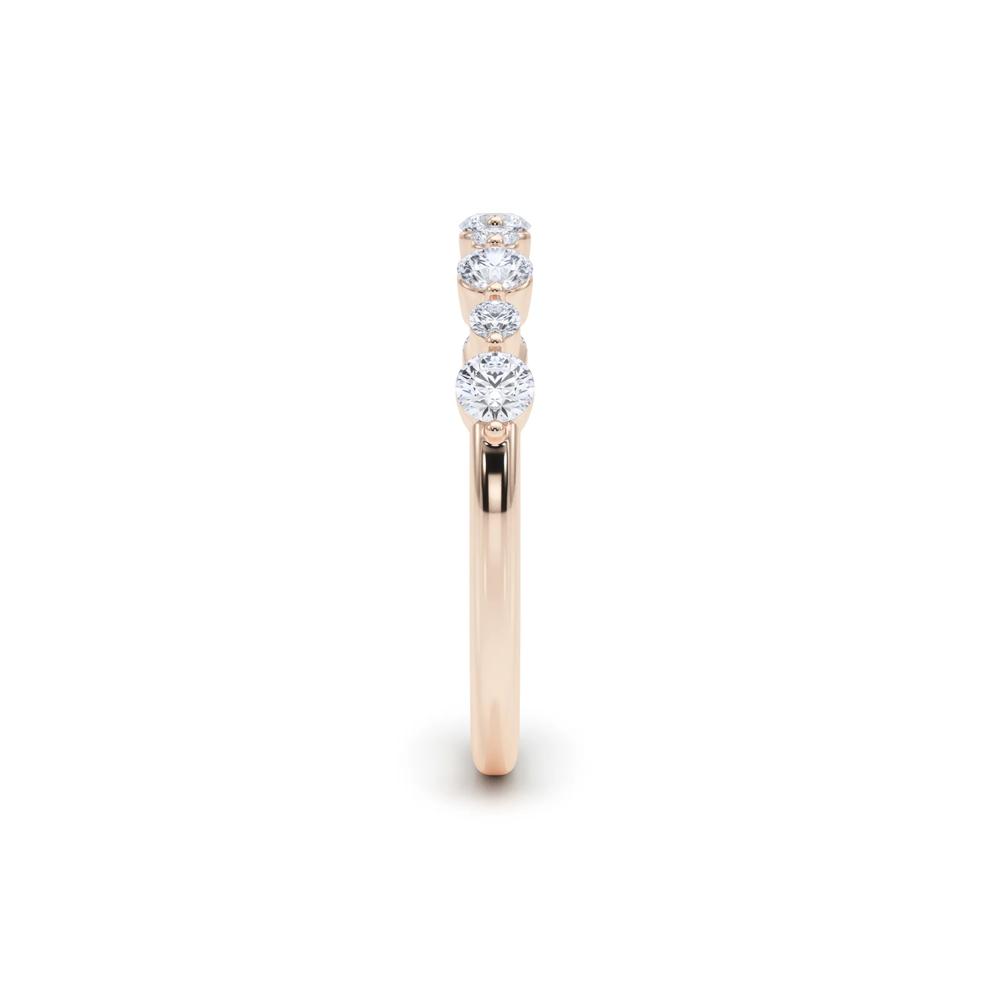 Lab Grown Diamond Shared-Prong Anniversary Band in 14K Rose Gold (1/2 ct. tw.) – Image 3 of 6