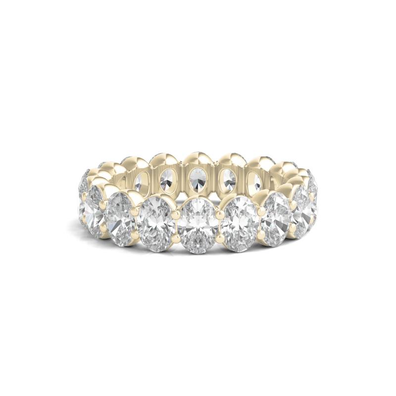 Oval-Cut Diamond Eternity Band in 14k Yellow Gold &#40;6 ct. tw.&#41; – Image 1 of 3