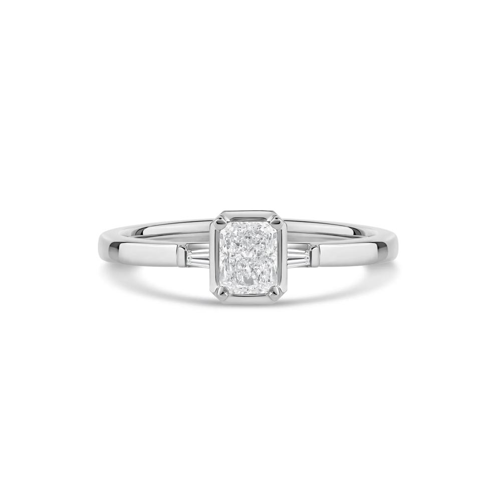 Radiant-Cut Diamond Engagement Ring in 14K White Gold (1/2 ct. tw.) – Image 1 of 4