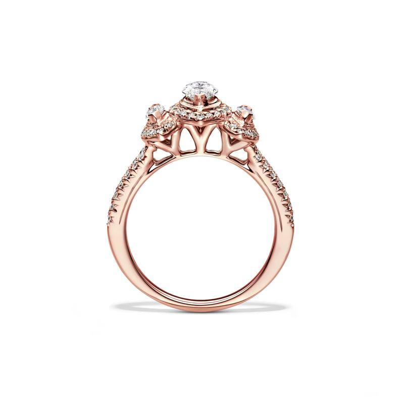 Lab Grown Diamond Marquise Engagement Ring in 10K Rose Gold &#40;1 ct. tw.&#41; – Image 2 of 4