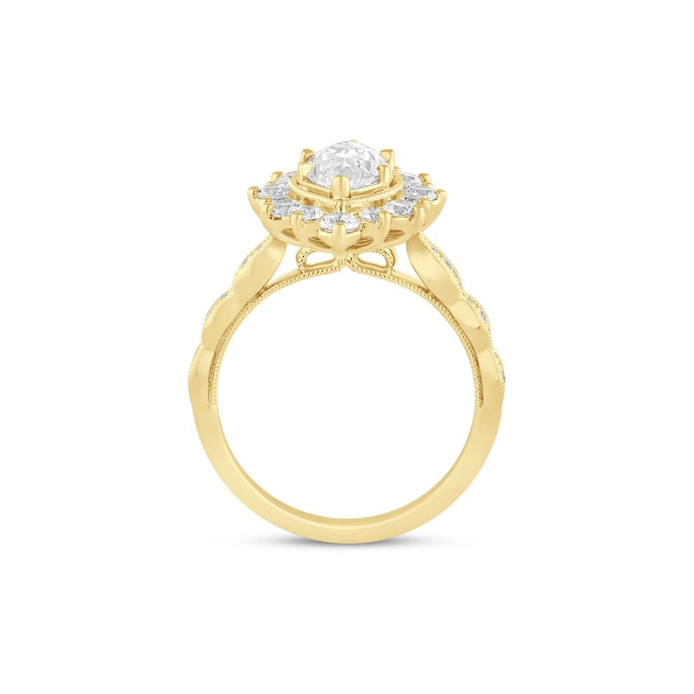 Lab Grown Diamond Marquise-Shaped Halo Engagement Ring in 14K Yellow Gold (2 1/3 ct. tw.) – Image 2 of 3