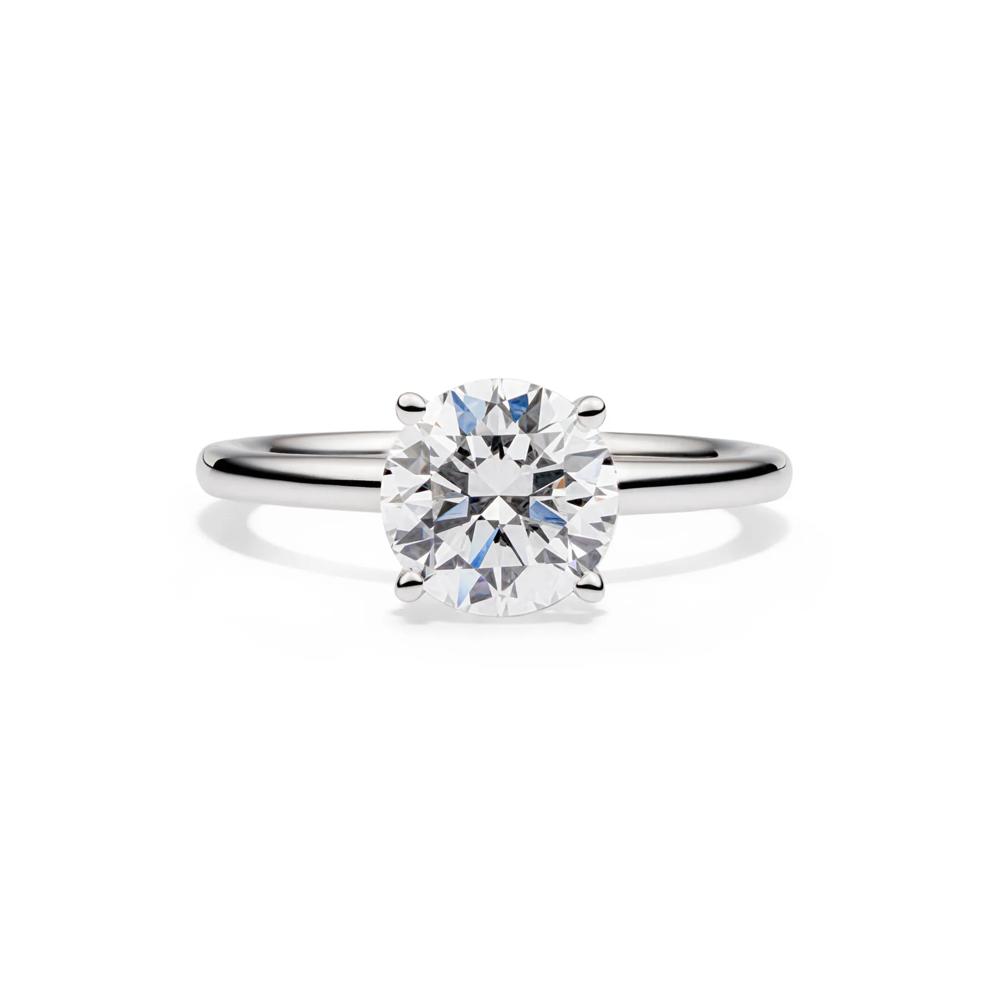 Lab Grown Diamond Round Solitaire Engagement Ring in 14K White Gold (2 ct.) – Image 1 of 4