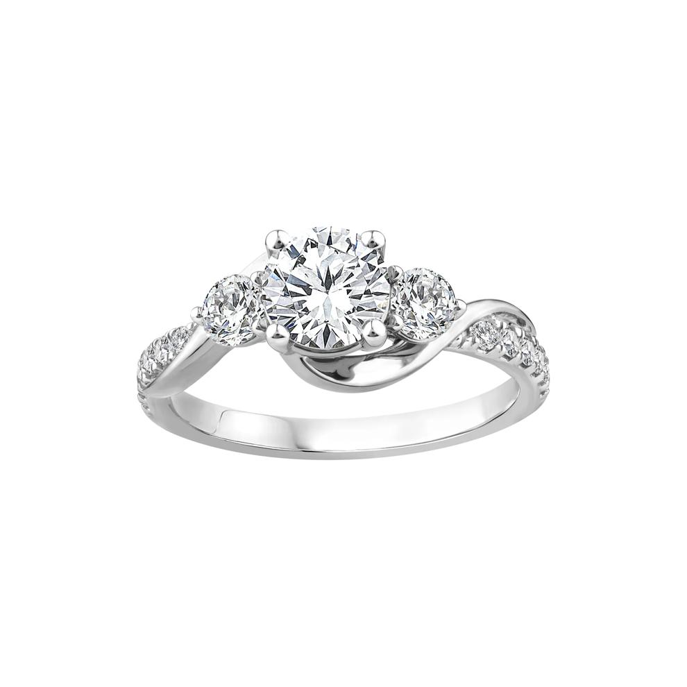 Lab Grown Diamond Three-Stone Ring in 10K White Gold (1 1/2 ct. tw.) – Image 1 of 3