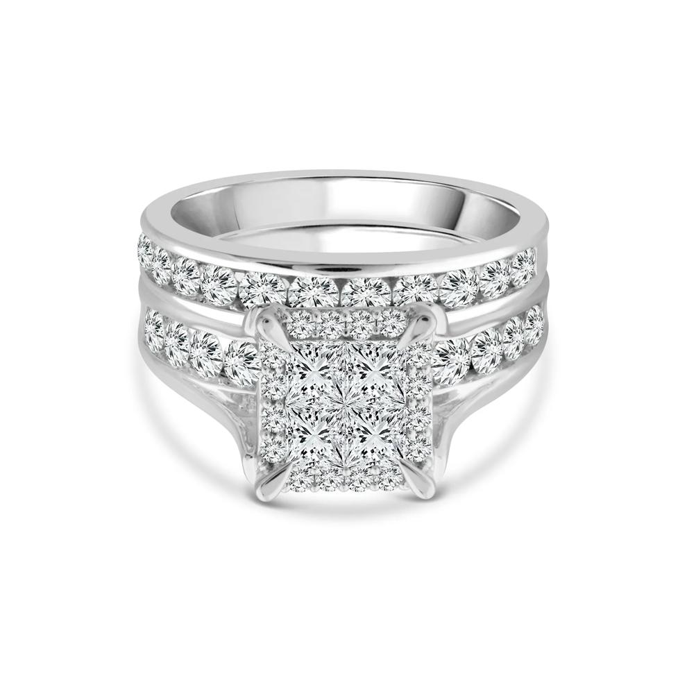 Composite Diamond Engagement Set in 14K White Gold (2 ct. tw.) – Image 1 of 3