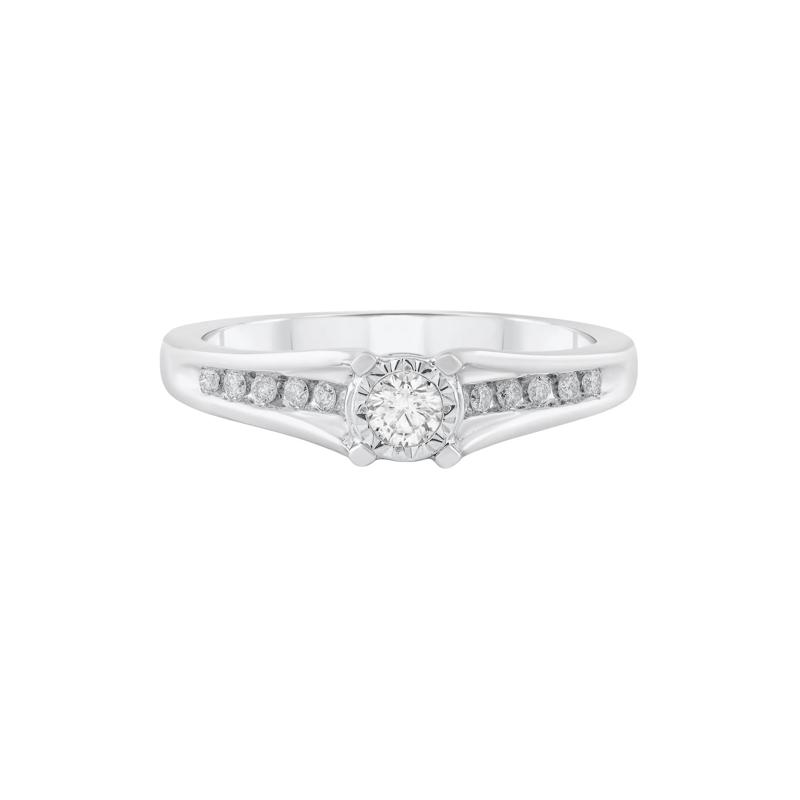 Diamond Promise Ring in 10K White Gold &#40;1/4 ct. tw.&#41; – Image 1 of 3