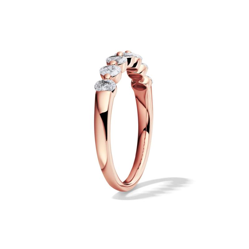 Lab Grown Diamond Seven-Stone Shared-Prong Band in 14K Rose Gold &#40;1/2 ct. tw.&#41;  – Image 3 of 4