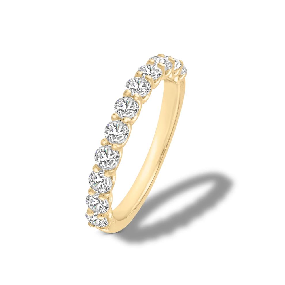 Lab Grown Diamond U-Prong Anniversary Band in 10K Yellow Gold (1 ct. tw.) – Image 3 of 4
