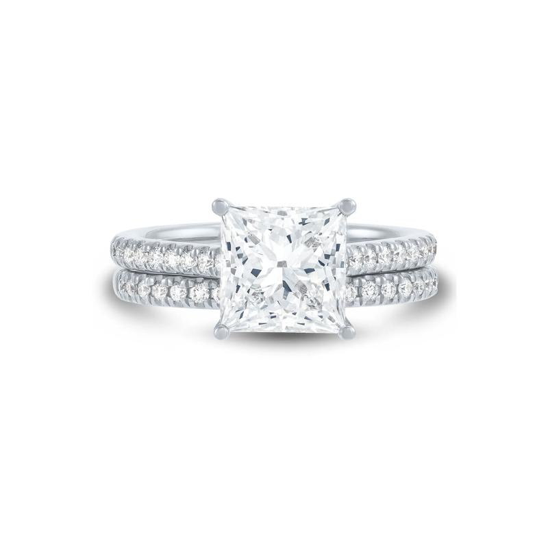 Lab Grown Diamond Wedding Set in 14K White Gold &#40;3 1/2 ct. tw.&#41; – Image 1 of 3
