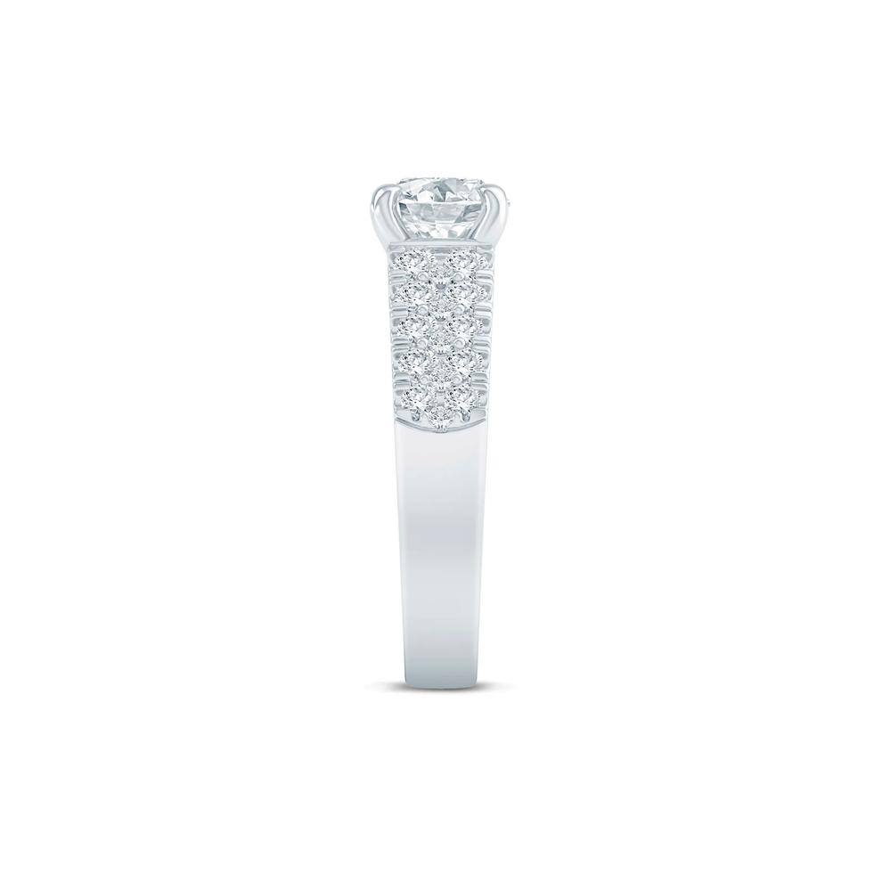 Lab Grown Diamond Double-Row Semi-Mount Ring in 14K White Gold (1 ct. tw.) – Image 5 of 6