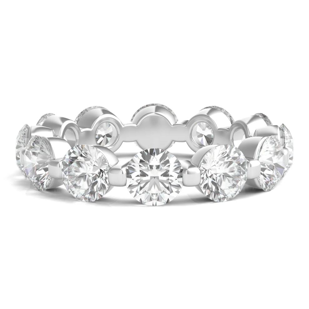 Round Brilliant-Cut Lab Grown Diamond Eternity Band in 14k White Gold (5 ct. tw.) – Image 1 of 3