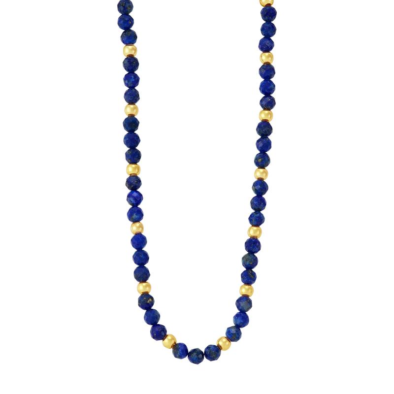 Beaded Lapis Necklace in Vermeil – Image 1 of 3